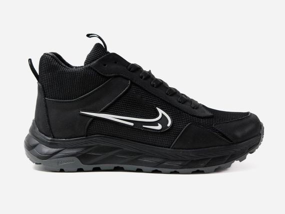 Зимові черевики  Nike натуральна шкіра та хутро колір чорний | Зображення 3