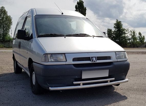 Передній захист ST016 (нерж) 60/42 мм для Fiat Scudo 1996-2007 років