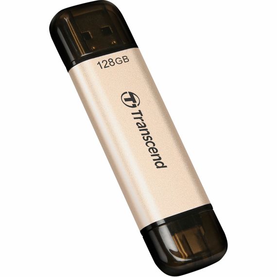 USB флеш накопичувач Transcend 128GB JetFlash 930 Gold-Black USB 3.2/Type-C (TS128GJF930C) | Зображення 2