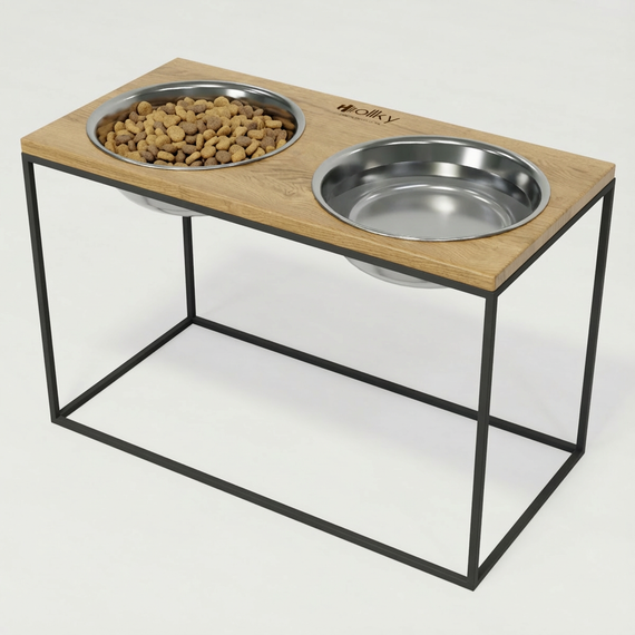 Миски на подставке для очень больших собак Hollky Base XXL40 (2 × 2,8 л) BXXL40-643240-GRNT | Зображення 1