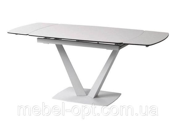 Стол Elvi Pure White, белая керамика 1200(+500)х800х760 мм