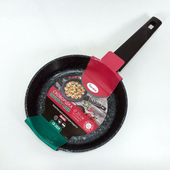 Сковорода з індукцією 20 см Con Brio СВ-2029 антипригарне покриття можна мити в посудомийній машині | Зображення 3