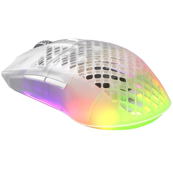 Мишка SteelSeries Aerox 3 Wireless Ghost, RGB, 18000dpi., 6кн., прозора | Зображення 1