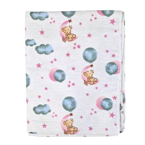 Пелюшка SoundSleep Sleepy Bear фланель 90х110 см біла (2800004643986) | Зображення 2
