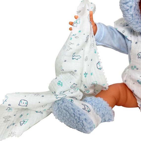 Испанская Кукла Реборн Винил Силиконовый Новорожденный Пупс Мальчик 3D Роспись 45 см Nines d'Onil Reborn 45 см | Зображення 3