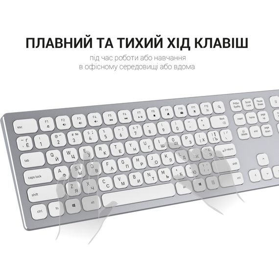 Клавіатура OfficePro SK1550 Wireless White (SK1550W) | Зображення 7