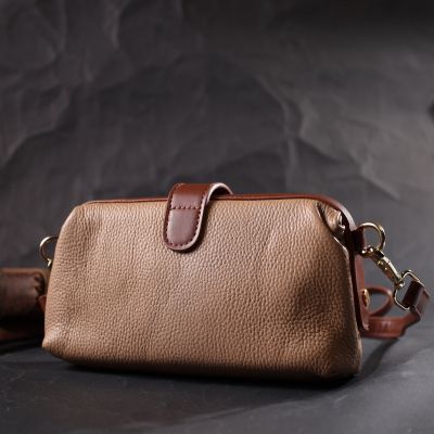 Сумка Vintage Из натуральной кожи Бежевая (22423) | Зображення 3