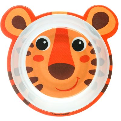 Тарілка дитяча Canpol babies антипідслизгова з вушками 490 мл Помаранчева (4/520_ora) | Зображення 1