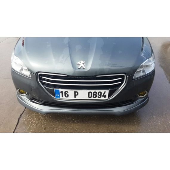 Накладка на передний бампер (2012-2017, под покраску) для Peugeot 301 | Зображення 1