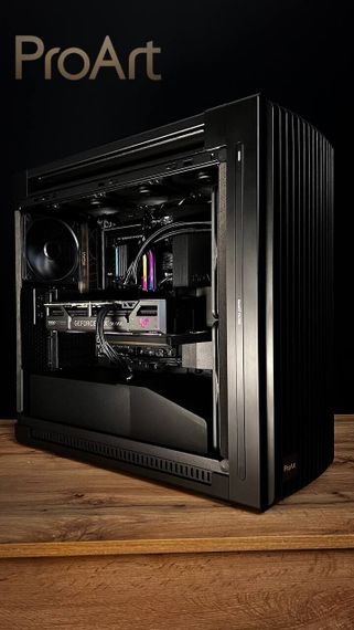 Збірка на замовлення: ігровий ПК Asus ProArt PA602 Black Tower / AMD Ryzen 9 9950X3D (16 (32) ядер по 4,3 - 5,7 ГГц) / 96 ГБ DDR5 / 2000 ГБ SSD M.2 + 4000 ГБ HDD / nVidia GeForce RTX 5070 Ti, 16 ГБ GDDR7, 256-bit / 1000 Вт | Зображення 1