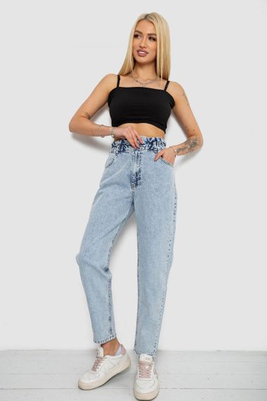 Джинси жіночі Mom-fit, колір блакитний, 244R1601S20 | Зображення 1