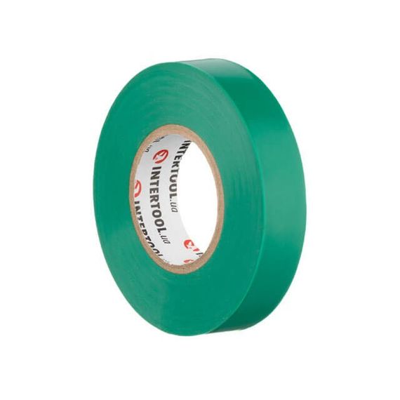 Стрічка ізоляційна 0.15 мм*17 мм*25м зелена INTERTOOL IT-00611 | Зображення 2