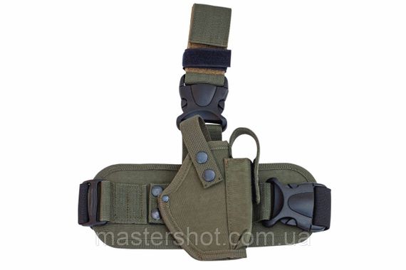 Кобура Форт 17 на ногу з платформою кобура на ногу oxford 600d Олива Хакі 17707 ms