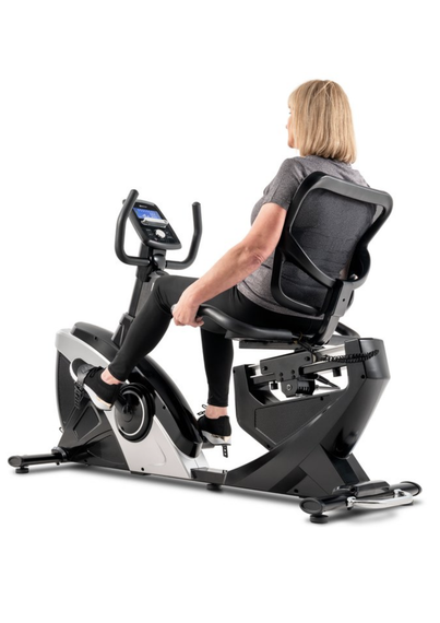 Горизонтальний велотренажер Hop-Sport HS-070L Helix сріблястий iConsole+ | Зображення 3