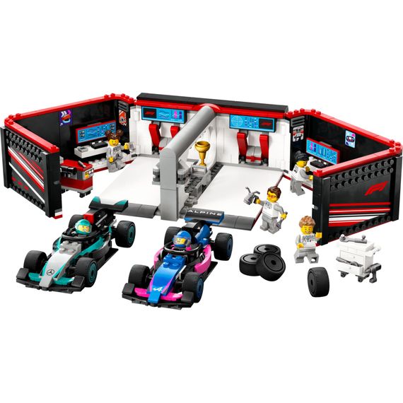 Конструктор LEGO City Гараж F1 та автомобілі Mercedes-AMG і Alpine (60444) | Зображення 1