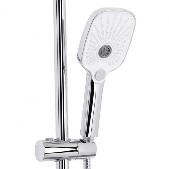 Душова система універсальна Qtap Gemini на три споживача (з виливом) QTGEM111CRW45687 Chrome/White | Зображення 3
