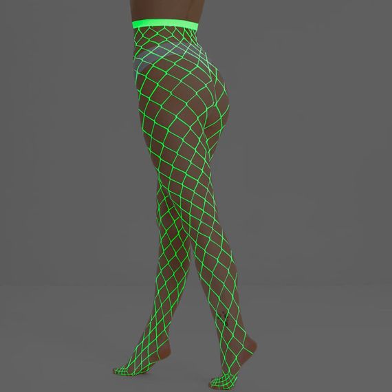 Колготки у велику сітку (світяться в темряві)  Babydoll 42 Білий yg135-1 | Зображення 16