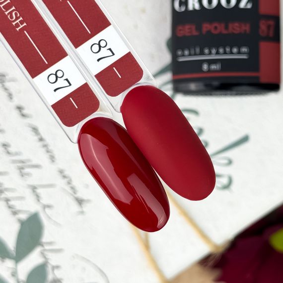 Гель-лак Crooz 87 (винно-красный) 8мл | Зображення 2