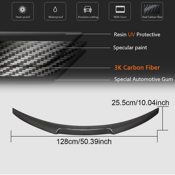 Спойлер V6 (Карбон) для Alfa Romeo Giulia 2016-2022 рр | Зображення 5
