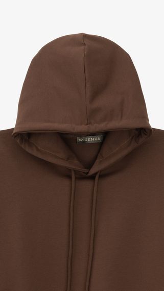 Худі однотонний чоловічий GENUA G01223-0005 XL Коричневий shop (2000999474156) | Зображення 1