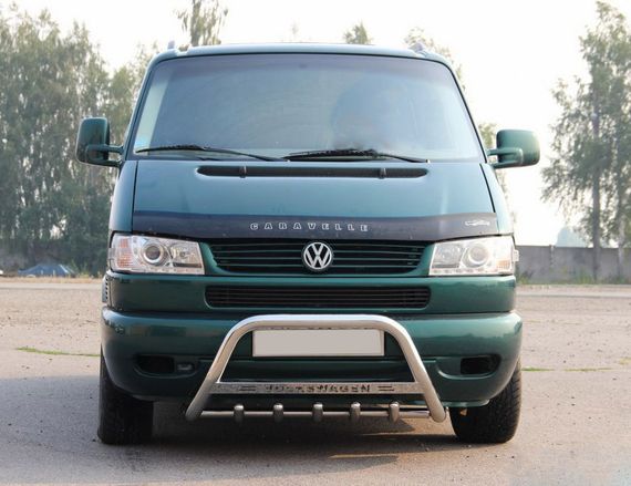 Кенгурятник WT003 (нерж) 51мм, с надписью для Volkswagen T4 Caravelle/Multivan | Зображення 6