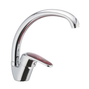 Смеситель для кухни CRON MAGIC 777 красная ручка (CR0117)