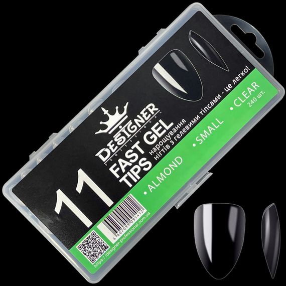 Гелевые типсы для наращивания №11 24шт (короткий миндаль) | Зображення 2