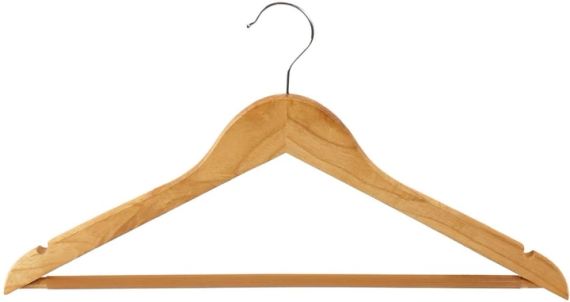Набір дерев'яних вішалок для одягу Eco Fabric (Еко Фабрик) 44.5 см, 3 шт (EF-03NPT) | Зображення 5