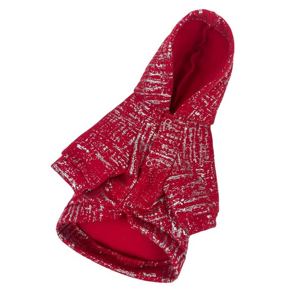 Толстовка зі сріблом червона Y-298 | Зображення 3