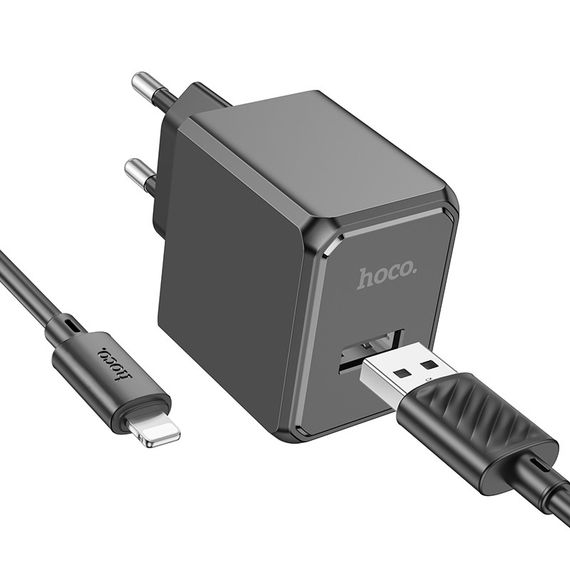 Сетевое Зарядное Устройство Hoco CS11A 1USB 2.1A+USB to Lightning | Зображення 2