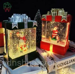 Декоративний світильник з ефектом снігопаду, підсвічуванням та музикою, Сніговик 803