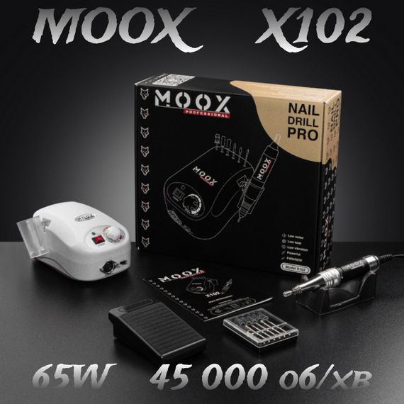 Белый фрезер Moox X102 45тис. об/мин, 65W для маникюра и педикюра | Зображення 5