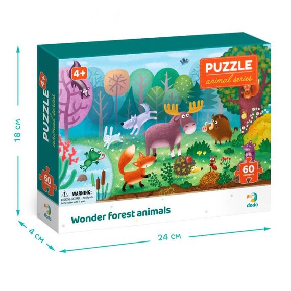 Детский пазл "Чудо-звери в лесу" DoDo 300375, 60 эл. | Зображення 3