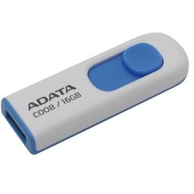 USB флеш накопичувач ADATA 16GB C008 White USB 2.0 (AC008-16G-RWE) | Зображення 1