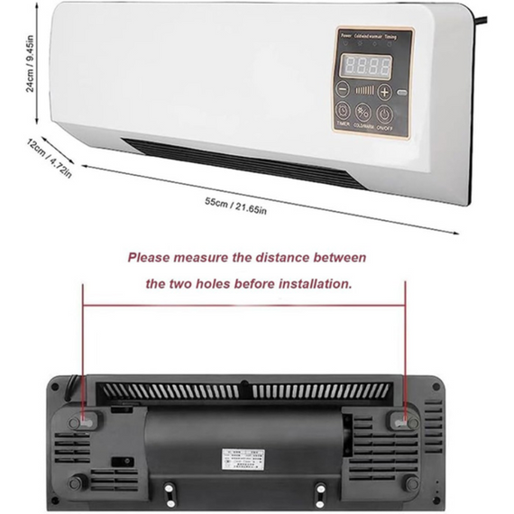 Настінний мобільний кондиціонер з обігрівом, пультом, таймером та режимом вентиляції без нагрівання 2 кВт | Зображення 7