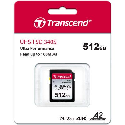 Карта памяти Transcend 512GB SD class 10 UHS-I U3 4K (TS512GSDC340S) | Зображення 1