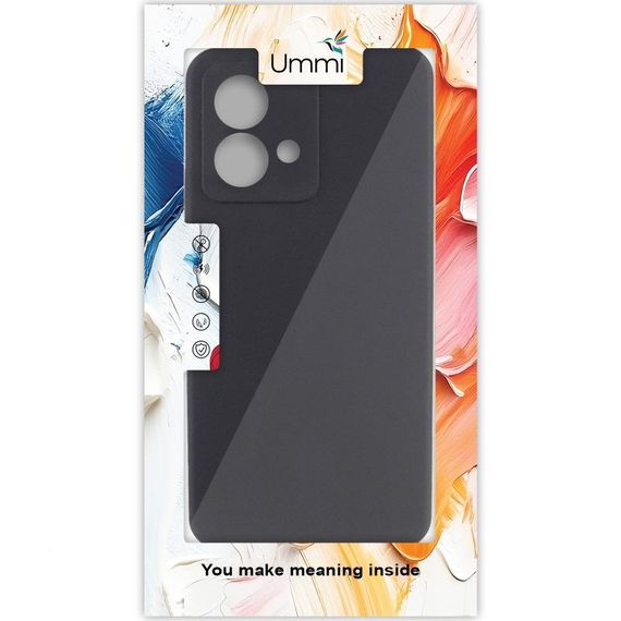 Чехол Silicone Cover Ummi Lakshmi Full Camera (AA) для Motorola Moto G84 Черный / Black | Зображення 2