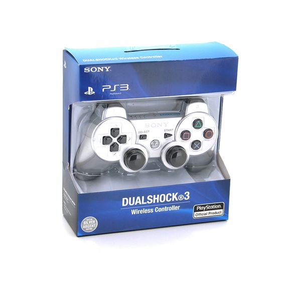 Геймпад бездротовийї для PS3 SONY Wireless DUALSHOCK 3 (Silver), 3.7V, 500mAh, Blister | Зображення 1