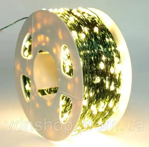 Гирлянда Роса LED на зеленом проводе USB 10 м AND 5335