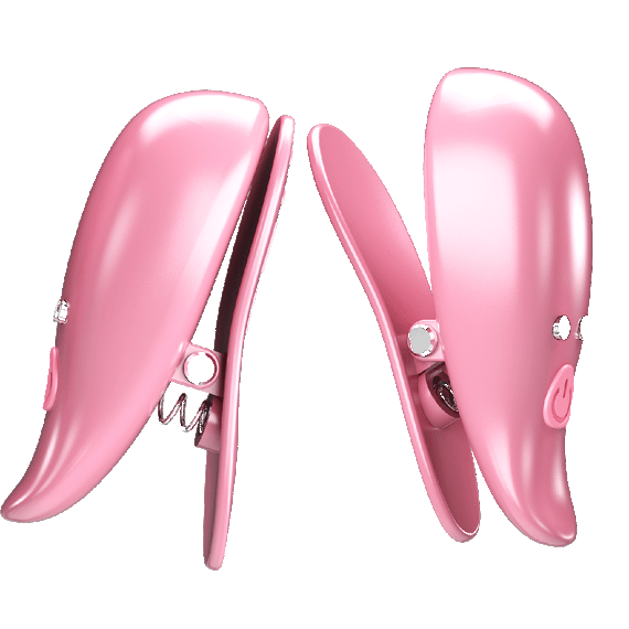 Вібростимулятори-затискачі для сосків Pretty Love Leaf, рожеві, 5.1 х 1.9 см Sex Aura | Зображення 1