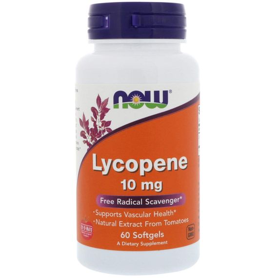 Ликопин NOW Foods Lycopene 10 mg 60 Softgels