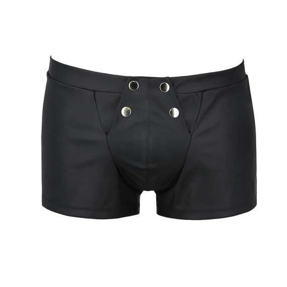 Чоловічі шкіряні боксери з клапаном Passion 050 SHORT PATRICK XXL/XXXL Black | Зображення 4