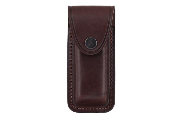 Чохол-В для складного ножа з кнопкою L (шкіра, коричневий) MAS