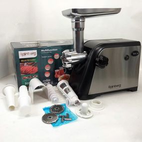 Мясорубка Rainberg RB-672 3000W электрическая с реверсом и соковыжималкой, мясорубка электрическая металл