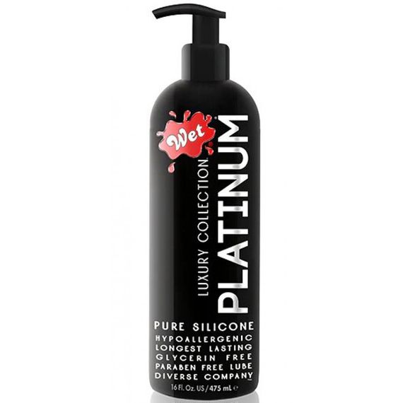 Лубрикант Wet Platinum Premium 475 мл, на силіконовій основі Sex Aura