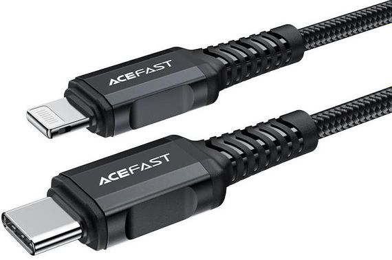 Дата кабель Acefast MFI C4-01 USB-C to Lightning aluminum alloy (1.8m) Black | Зображення 1