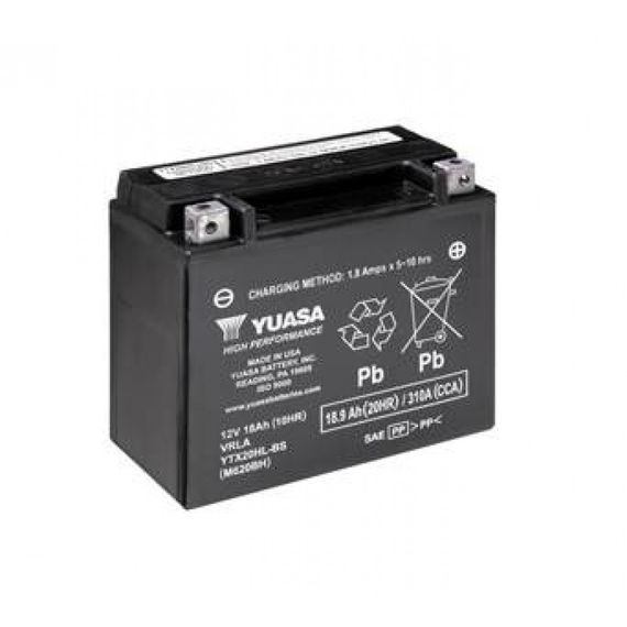 Аккумулятор МОТО Yuasa 12V 18,9Ah High Performance MF VRLA Battery AGM YTX20HL-BS (сухозаряжений)