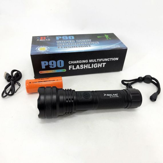 Ліхтарик ручний тактичний Bailong BL-K70-P90, світлодіодний ліхтарик для туриста, надпотужний ліхтарик | Зображення 7