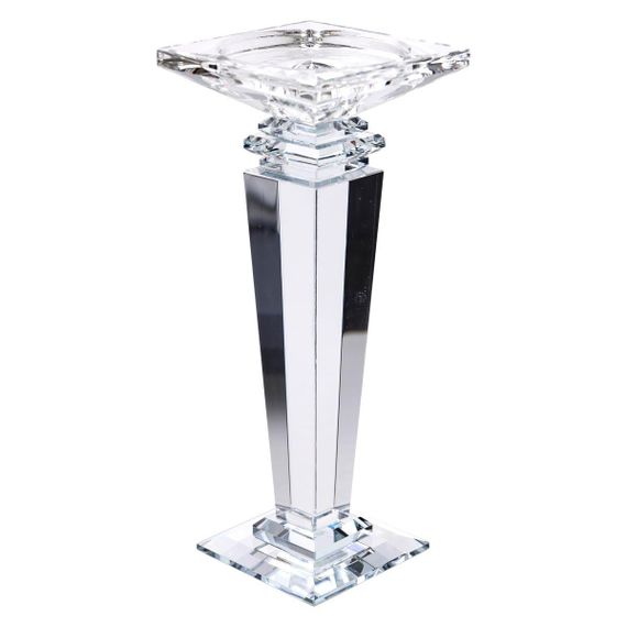 Підсвічник скляний на високій ніжці 9.5×9.5×24 см декоративний прозорий HP-4-54L | Зображення 1