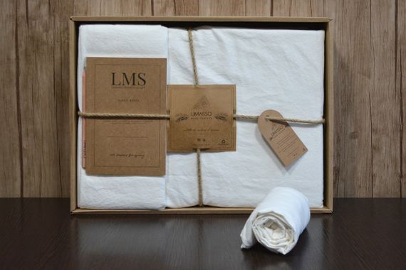 Постільна білизна Limasso Stonewashed Ranforse 160 х 220 см Snow White | Зображення 4